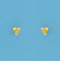 SPC 4mm CLAW SET HEART STUD-YELLOW     =