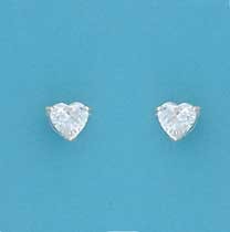 SPC 6mm CLAW SET HEART CZ STUD         =