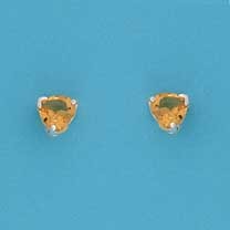 SPC 6mm CLAW SET HEART STUD-YELLOW     =