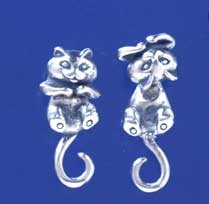 SPC THRU EAR CAT DROP EARRINGS         =