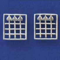 SPC 14x14mm CUTOUT SQUARES/LEAF STUDS