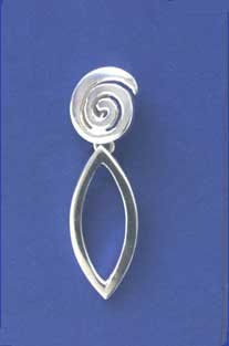 SPC SPIRAL STUDS WITH MARQUISE DROP    -