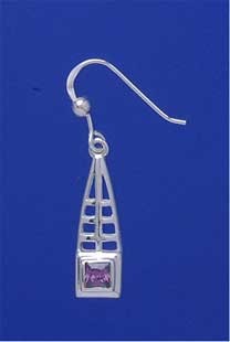SPC SQUARE PURPLE CZ RM STYLE DROPS    =