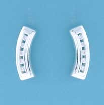 SPC 18mm CHANNEL SET CZ CURVED STUDS
