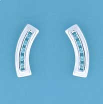 SPC 18mm CHANNEL SET BLUE CURVED STUDS
