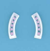 SPC 18mm CHANNEL SET PINK CURVED STUDS