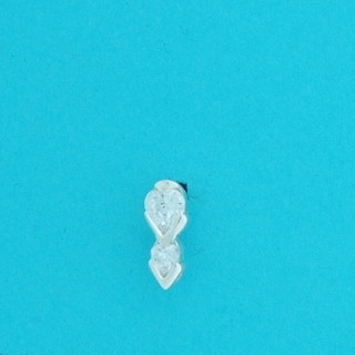 SPC 2 HEART CZ FANCY STUDS