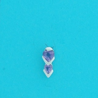 SPC 2 HEART AMETHYST FANCY STUDS