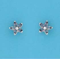 SPC 9mm MARQUIS FLOWER STUDS-PURPLE    =