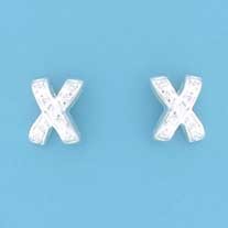 SPC 10mm CZ SET KISSCROSS STUDS        =