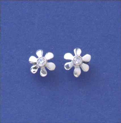 SPC TINY 8MM DAISY STUDS WITH CZ       =