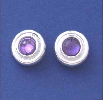 SPC 6mm IMM.AMETHYST STUD WITH RIM