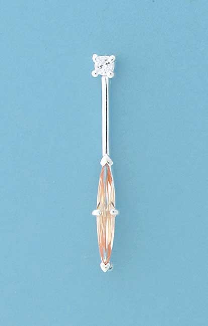 SPC MARQUIS CHAMPAGNE CZ BAR DROP STUDS=