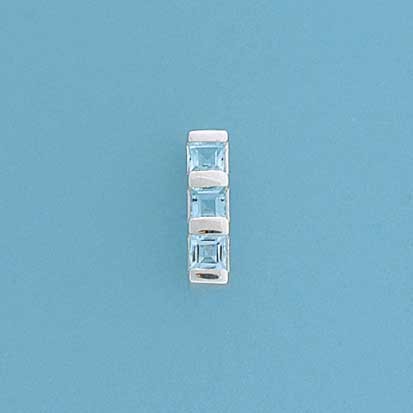 SPC 3 SQ.BLUE TOPAZ CURVED STUDS       =