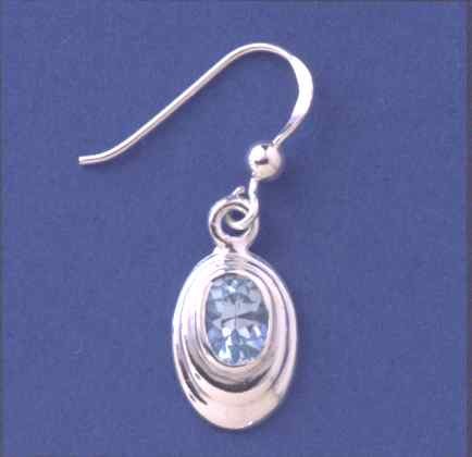 SPC OVAL SYN.BT.FANCY DROP EARRINGS