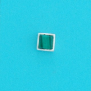 SPC 5mm SQUARE MALACITE STUD