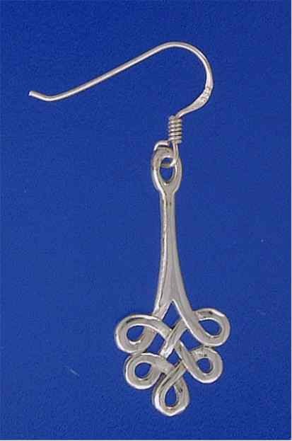 SPC 32mm POLISHED CELTIC KNOT EARRINGS =