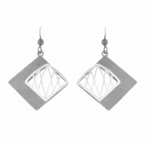 SPC FANCY SQUARE CUTOUT DROP EARINGS