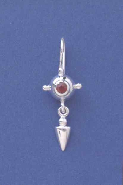 SPC GARNET DROP EARRINGS               =