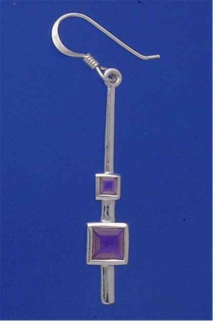 SPC 2 SQUARE PURPLE STONE PENDULUM DROP=