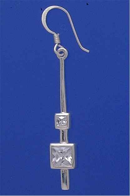 SPC 2 SQUARE CZ PENDULUM DROPS         =