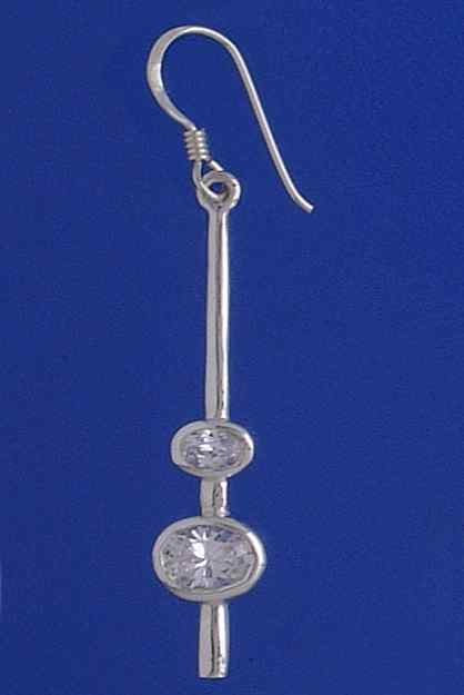 SPC 2 STONE OVAL CZ PENDULUM DROPS