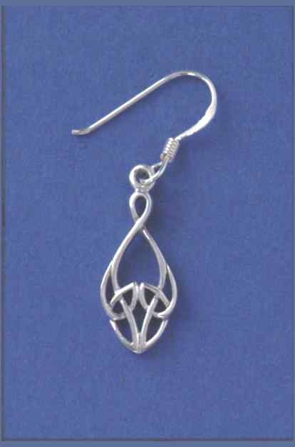 SPC CUTOUT TEARDROP CELTIC DROP EARRING=