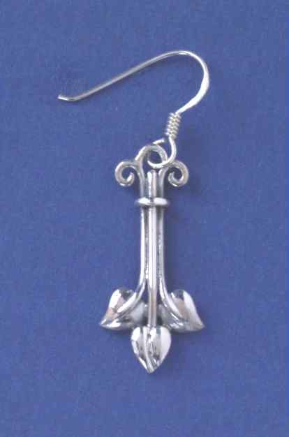 SPC 3 FLOWER BUDS DROP EARRINGS        =