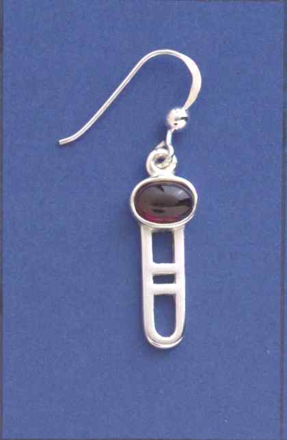 SPC OVAL GARNET U SHAPE WIRE FANCY DROP