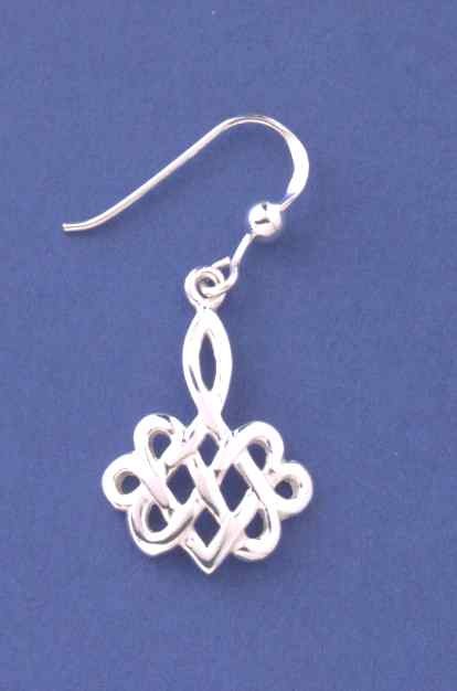 SPC CAST CELTIC KNOT DROP EARRINGS     =