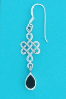 SPC ONYX CELTIC DROP EARRINGS