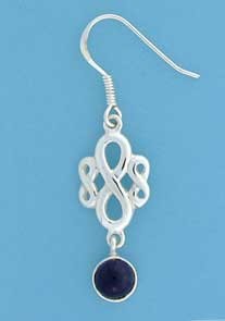 SPC 6mm AMETHYST CELTIC DROP EARRINGS  =
