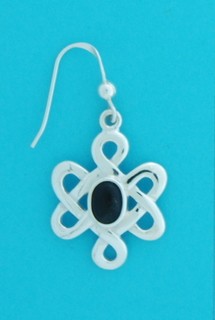 SPC 7x5 OVAL ONYX CELTIC KNOT DROPS