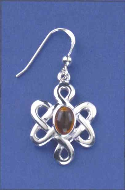 SPC 7x5 OVAL AMBER CELTIC KNOT DROPS