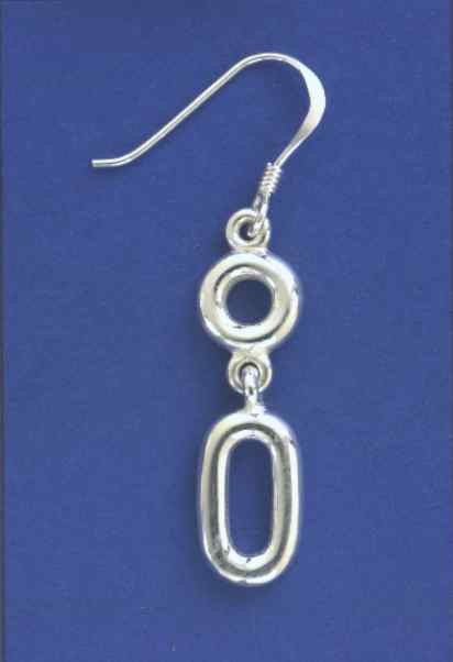 SPC CUTOUT CIRCLE/OVAL DROP EARRINGS
