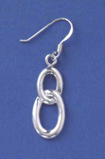 SPC 24mm LINKED OVALS CAST DROP EARRINGS