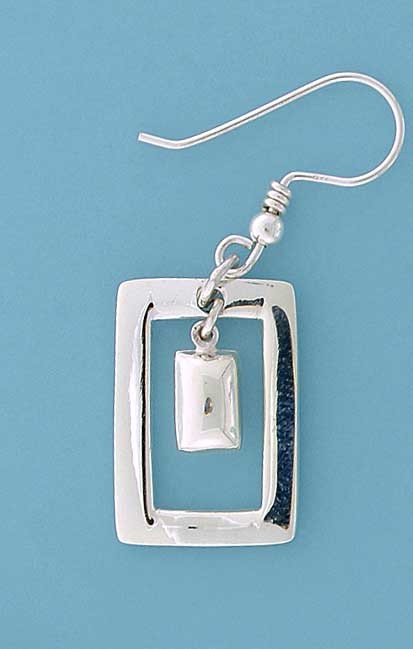SPC CUSHION IN CUTOUT SQ DROP EARRINGS
