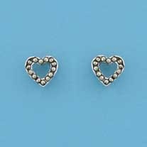 SPC MARCASITE OPEN HEART STUDS         =