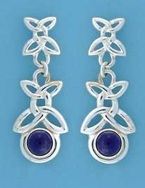 SPC CELTIC STUD WITH AMETHYST DROP