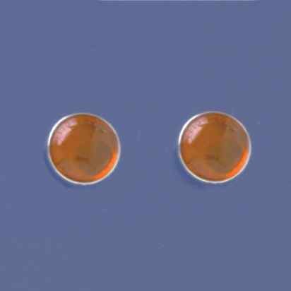 SPC 9mm ROUND AMBER STUDS