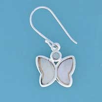 SPC 14mm M.O.P BUTTERFLY DROP EARRINGS =