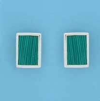 SPC 10x7mm RECT.MALACITE STUDS