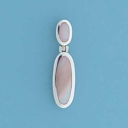 SPC OVAL PINK M.O.P HINGED STUD        =