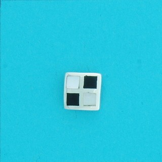 SPC 8x8mm INLAID M.O.P/ONYX SQ.STUDS