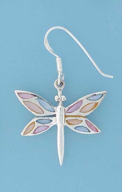 SPC INLAID M.O.P DRAGONFLY EARRINGS    =