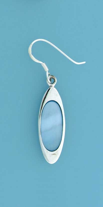 SPC OVAL BLUE M.O.P INLAID DROPS       =