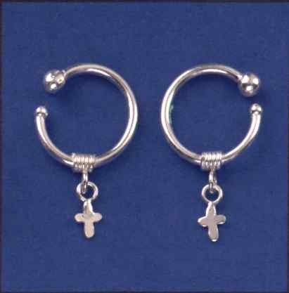 SPC EAR/NOSE CUFFS WITH CROSS DROP     =