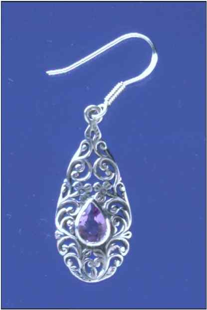 SPC AMETHYST SMALL FILIGREE DROPS      =