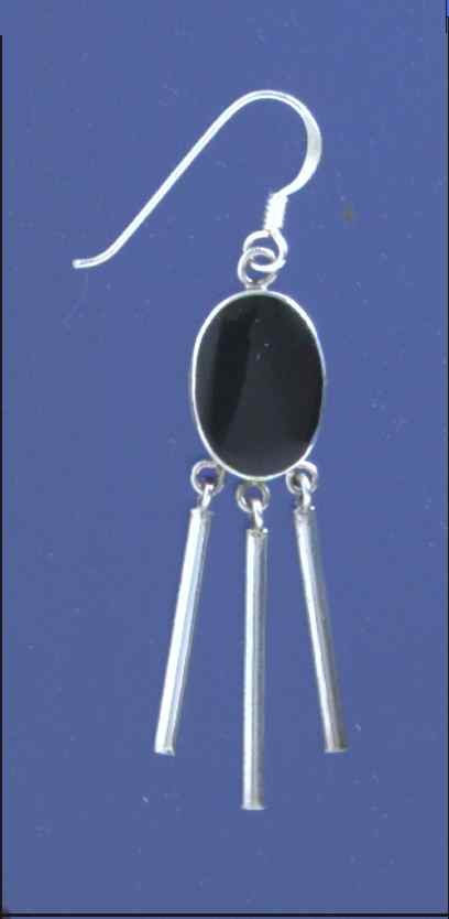 SPC ONYX/PAUA FANCY TASSLE DROPS       -
