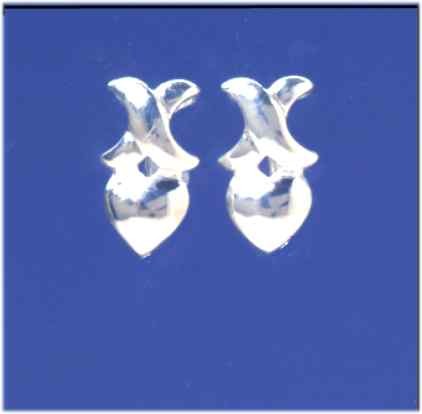 SPC FANCY CROSS/HEART STUD EARRINGS